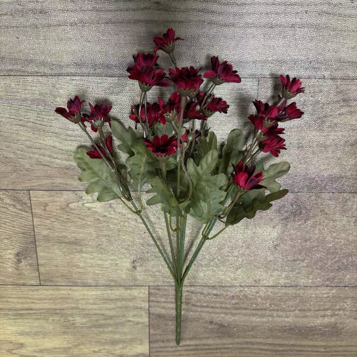 Artificial Fall Chrysanthemum Bouquet, 11.8 Inch Faux Autumn Daisy Silk Flower Bush for Thanksgiving Halloween Home Porch Decor