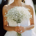 Artificial Baby's Breath Gypsophila Stem, Real Touch Plastic White Faux Flowers for Wedding Bouquet, Home Table Floral Decor, 24.4" Tall