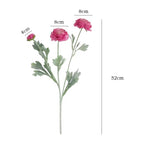 Artificial Peony & Ranunculus Bouquet, White Green / Pink Purple / Rose Red / Light Pink, 10 Stems Silk Faux Flowers for Wedding Centerpieces, Farmhouse Home Table Vase Decor, Vase Not Included