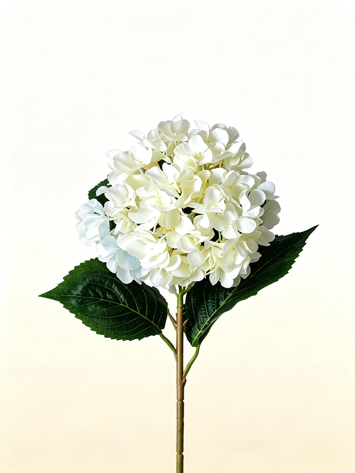 Artificial Hydrangea Single Stem with Leaves, Silk Fake Flowers, Vase Arrangement for Home Decor, Wedding & Party Floral Decoration Product Introduction