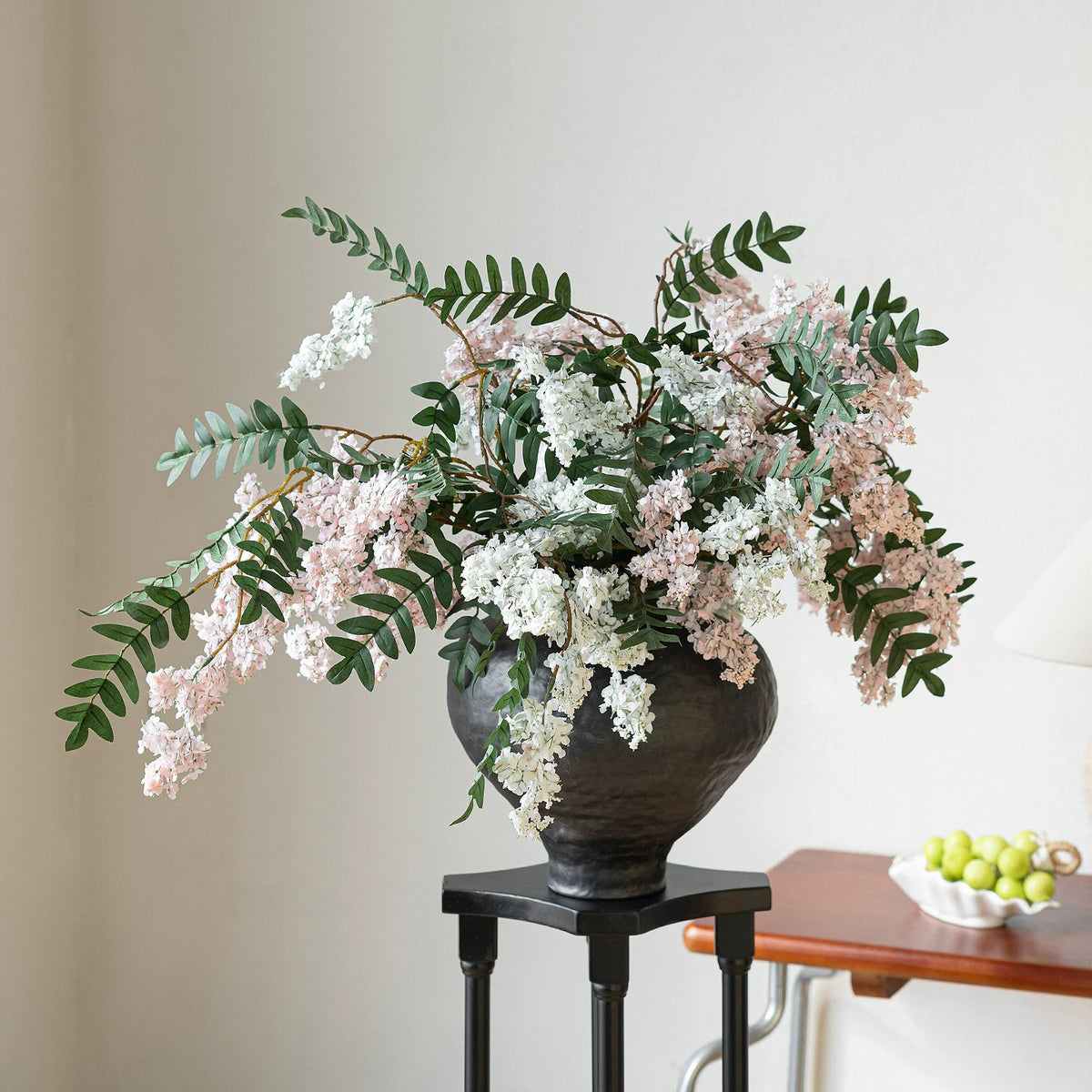 Artificial Sophora Flower Stem, Faux Wisteria Like Hanging Floral Branch for Vase Home Wedding Decor