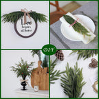 Artificial Norfolk Pine Stems, Real Touch Faux Pine Branches for Christmas & Holiday Home Decor