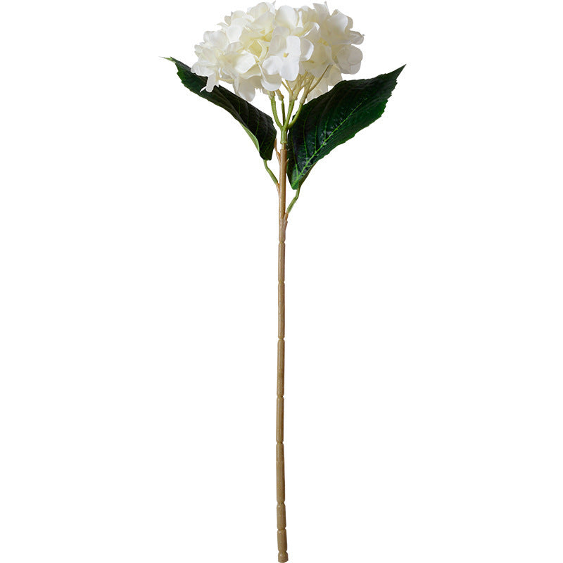 Artificial Hydrangea Single Stem with Leaves, Silk Fake Flowers, Vase Arrangement for Home Decor, Wedding & Party Floral Decoration Product Introduction