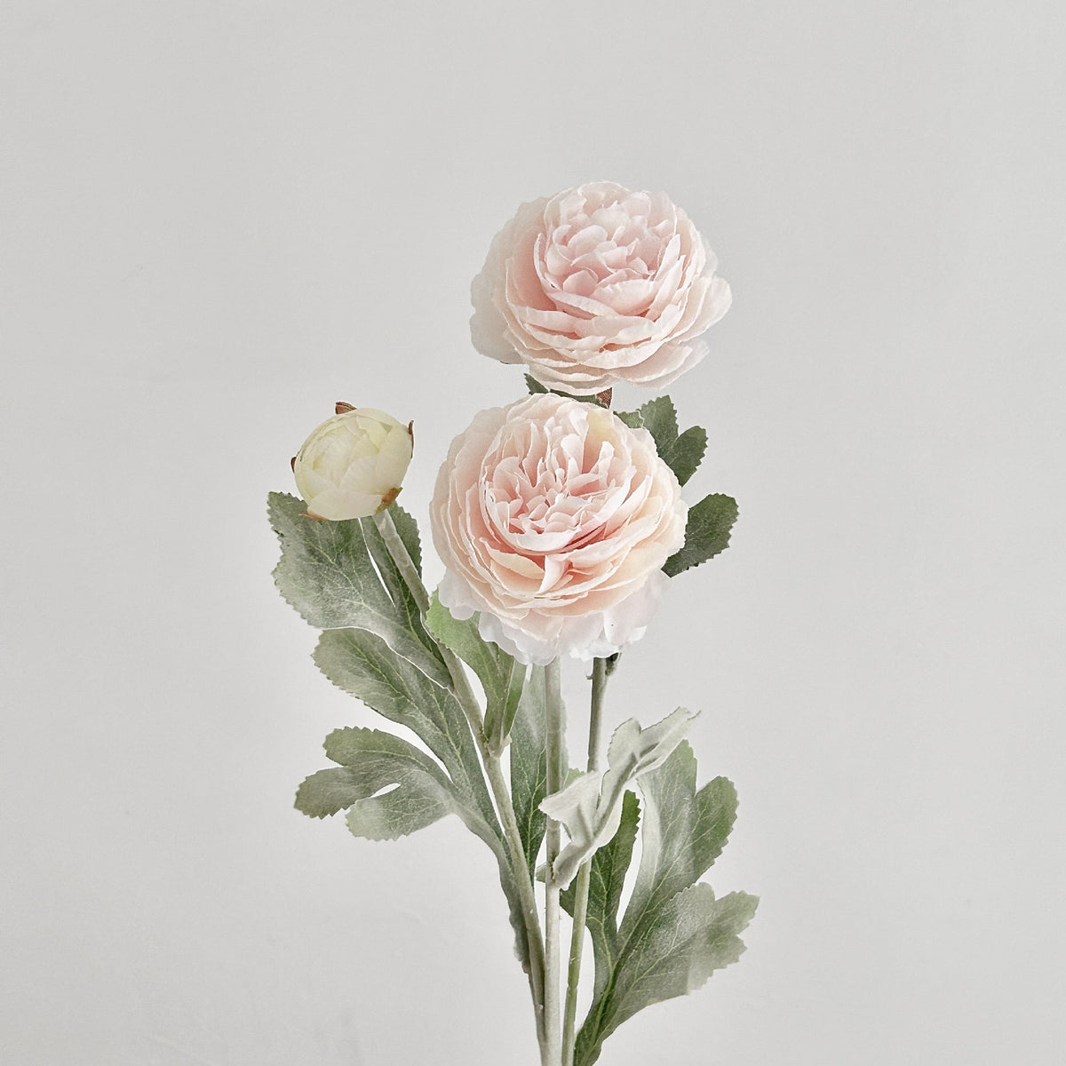 Artificial Peony & Ranunculus Bouquet, White Green / Pink Purple / Rose Red / Light Pink, 10 Stems Silk Faux Flowers for Wedding Centerpieces, Farmhouse Home Table Vase Decor, Vase Not Included
