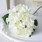 Artificial Hydrangea Single Stem with Leaves, Silk Fake Flowers, Vase Arrangement for Home Decor, Wedding & Party Floral Decoration Product Introduction